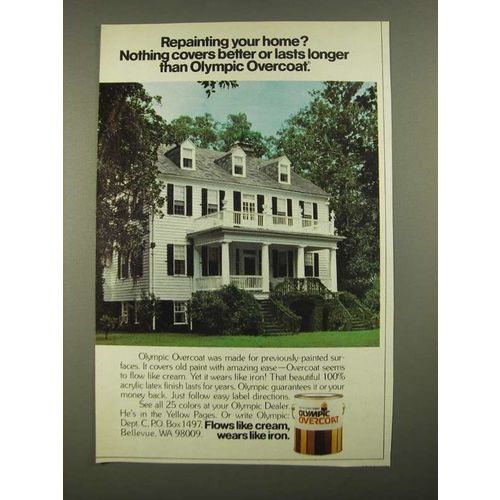 1979 Olympic Overcoat Paint Ad - Nothing Covers Better or Lasts Longer