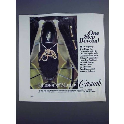 1980 Johnston & Murphy Skagway Shoe Ad - Step Beyond