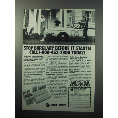 1988 Black & Decker Home Protector Security System Ad