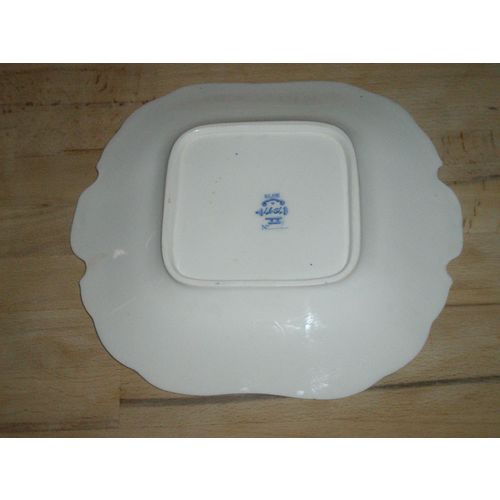 Blue & White Oriental Design Vintage Cake Plate