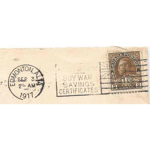 Canada Admiral Flag Slogan 1917 Edmonton Alberta "$25.00 for $21.50 Buy War..."2