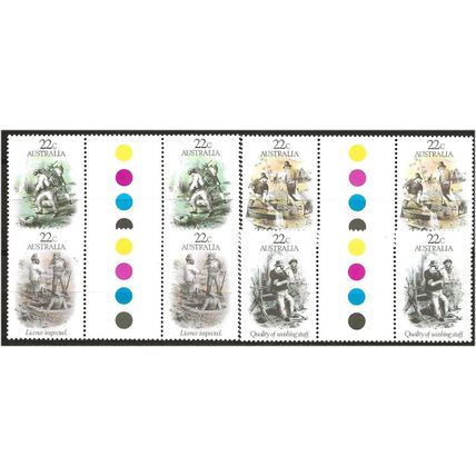Australia 1981 Gold Rush Set SG774-777 in Unmounted Mint Traffic Light Gutter Ps