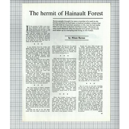 Dido The Hermit Of Hainault Forest Chigwell Essex William Bell - 1973 Article