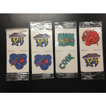 Set of 8 new sealed cereal promotional stickers octopus cool lightning space