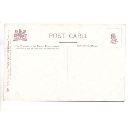 ARTIST DRAWN POSTCARD OF THE LIBRARY INNER TEMPLE LONDON BY CHARLES FLOWER(3638)