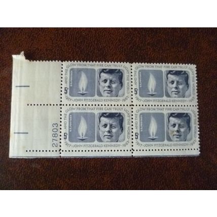 USA 1964 President John Fitzgerald Kennedy 5c block 4 mint stamps SG1228