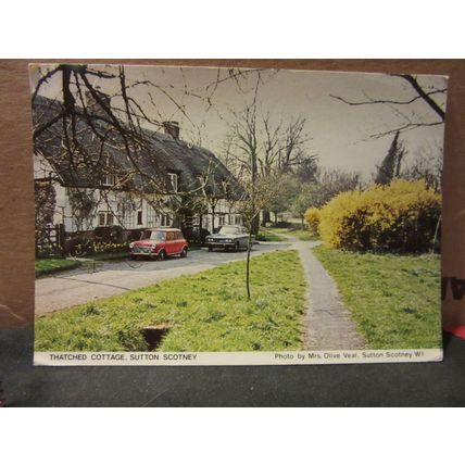 COTTAGE, SUTTON SCOTNEY, W.I. postcard posted Hampshire W.I. 1987? pm =