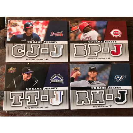 4 x Game Day Jersey Cards Upper Deck MLB – series 1 2009 BC1803