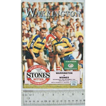 1990 programme Warrington v. Widnes