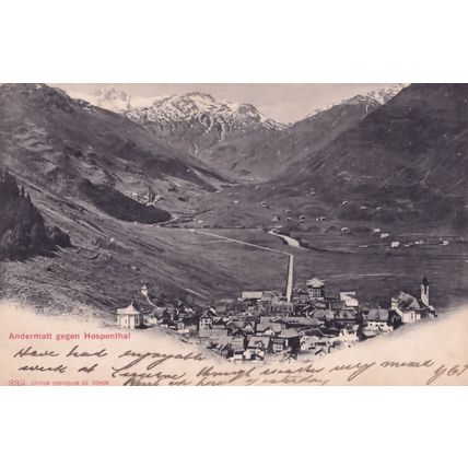 Andermach Gegen Hospenthal Swiss Postcard
