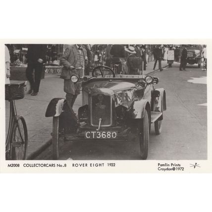 Rover Eight Classic 1922 Car Real Photo Repro Postcard