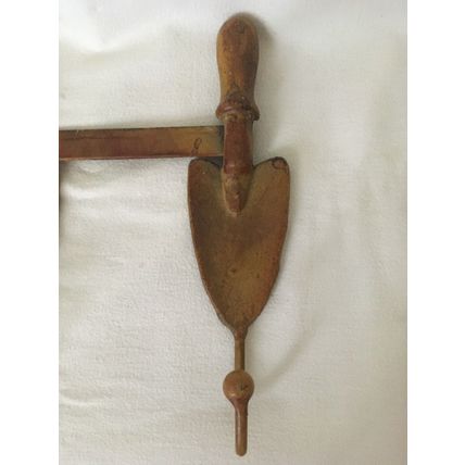 Rustic Cast Metal 3 Trowel Coat Hanger Or Tool Hanger For Gardening Shed