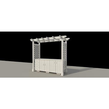 Outdoor Kitchen with Pergola Plans DIY for Backyard Patio Furniture Cooking