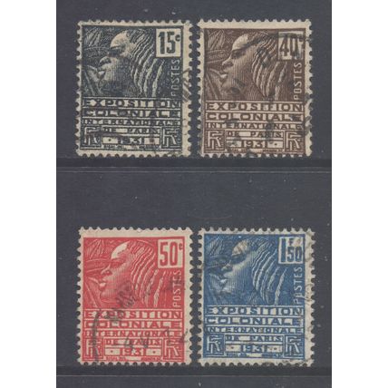 France SG488/491 - YT273/276, 1930 Colonial Exhibition Short Set used