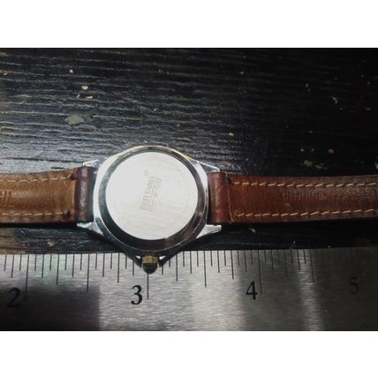 Brittania V-214 BL278 Genuine Leather Quartz Analog Women's Watch New Battery