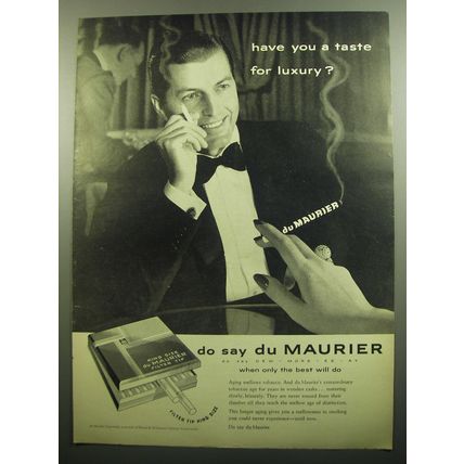 1957 Du Maurier Cigarettes Ad - Have you a taste for luxury?