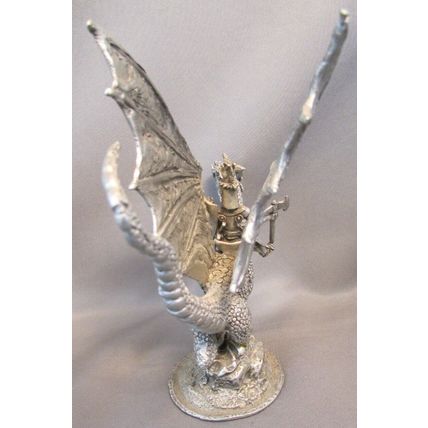RARE 1985 DRAGON RIDER KNIGHT Stefan Tofano #7795 Pewter Dragon TSR D&D