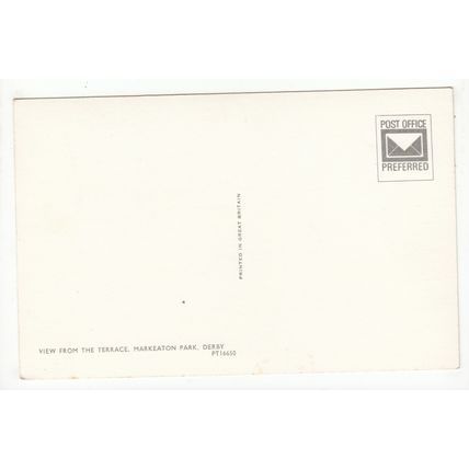 View from the Terrace Markeaton Park Derby Postcard Derbyshire
