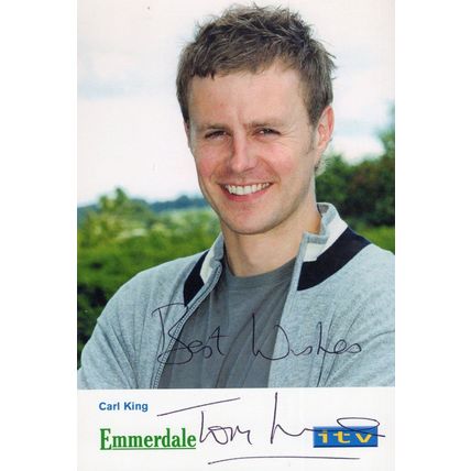 Carl King as Tom Lister Emmerdale Hand Signed Cast Card Photo