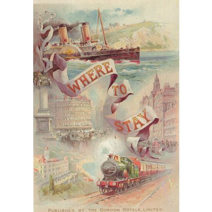 Where To Stay Mumbles Railway Company Transport Poster Postcard