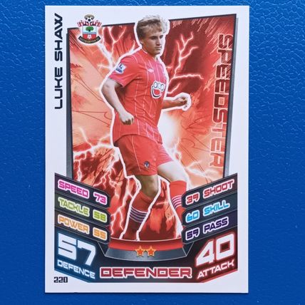 LUKE SHAW ROOKIE 2012-13 Topps Match Attax Premier League #220