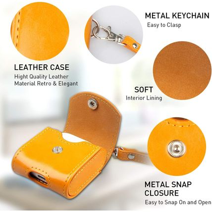 Leather Case for Apple Airpods 1/2/3-Premium PU Leather-TAN-NEW-FAST SHIPPING