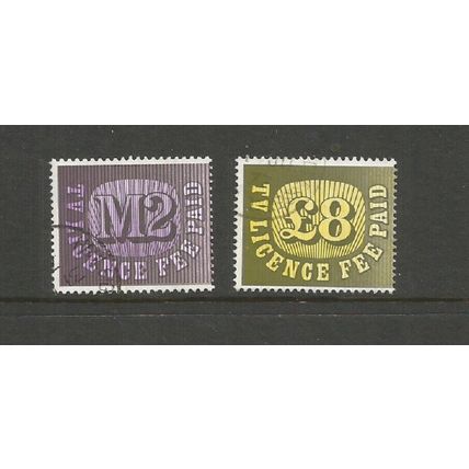Great Britain Two Television Licence Stamps From 1971 & 1978 Cinderella Stamps