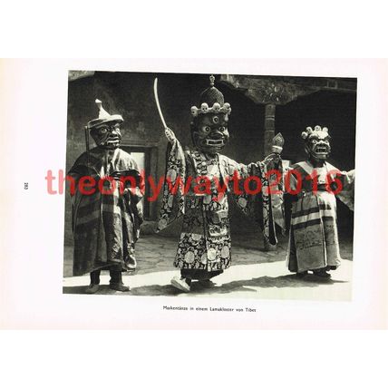 Mask Dance, Lamas Monastery, Tibet, Photo Book Illustration, 1935