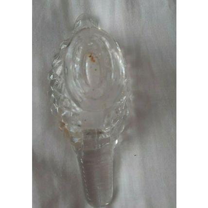 VINTAGE GLASS SAUCE BOAT AND DISH