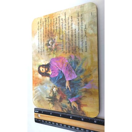 Christianity Jesus Christ Table Hot Pad/ Plaque Cork Back HP0030 Vintage Decor