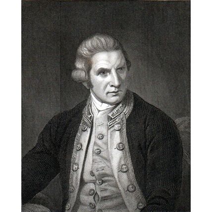 CAPTAIN JAMES COOK 1837 William Holl - Nathaniel Dance ANTIQUE ENGRAVING