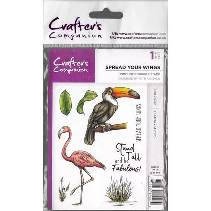 Crafter's Companion. Spread Your Wings Stamp Set. Stamping Cardmaking Crafts