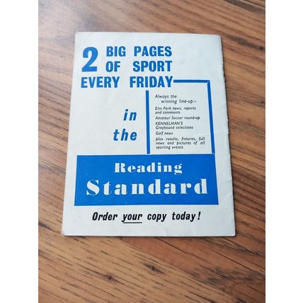 1961/62 Reading vs Northampton Town - Division 3 **FREE P&P**