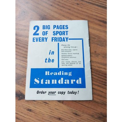 1961/62 Reading vs Hull City - Division 3 **FREE P&P**