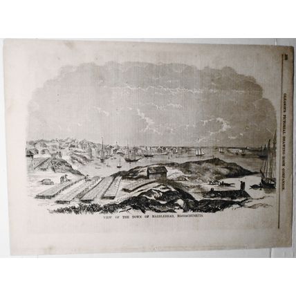 Marblehead, Massachusetts : Full page & 3 other prints + story. Gleason's 1854