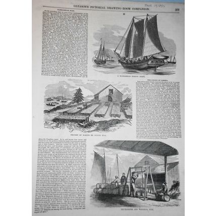 Marblehead, Massachusetts : Full page & 3 other prints + story. Gleason's 1854
