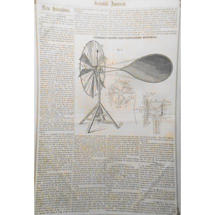 Scientific American September 29, 1855. Telegraph history; windlasses, windmills