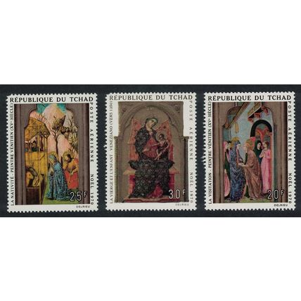 Chad Paintings Christmas 3v 1970 Def SG#317-319