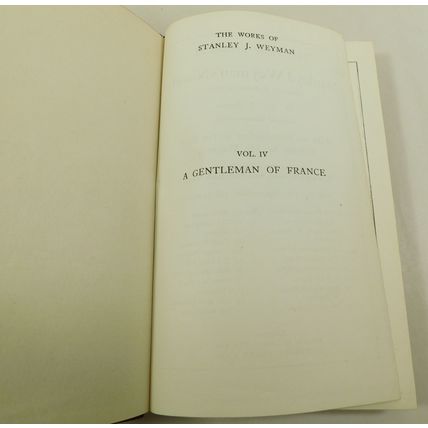 Antique Leather Bound Book Gentleman Of France S Weyman Gaskell Evans Family