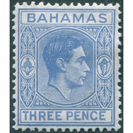 Bahamas 1943 3d blue SG154a unused