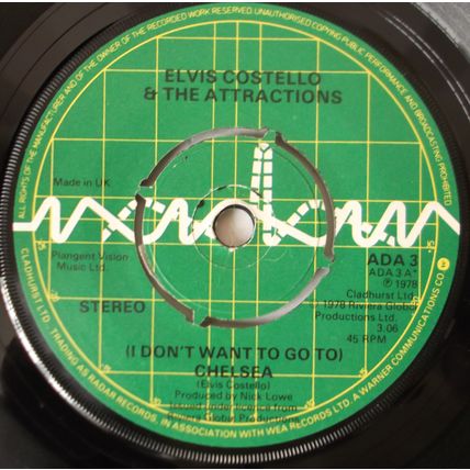 Elvis Costello & The Attractions - I Don't Want to Go To Chelsea - 7", 1st Press