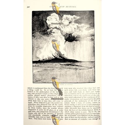 Camp At Mount Whitney, (Mount Vesuvius Eruption, Reverse), Book Illustration