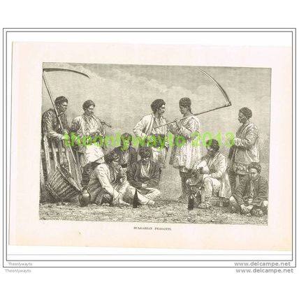 BULGARIAN PEASANTS, BULGARIA, Book Illustration c1890
