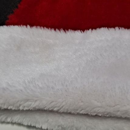Mickey MOUSE SANTA HAT Ears Polka Dot Bow 21" Christmas Holiday Adult Cap