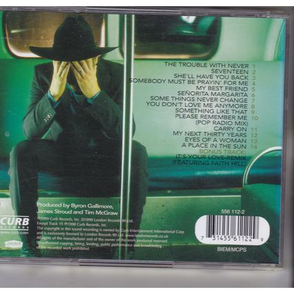 Tim McGraw : A Place In The Sun. (1999) CD album.
