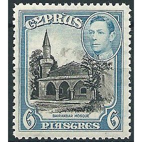 Cyprus 1938 SG159 6pi Black & Blue Mounted Mint ....