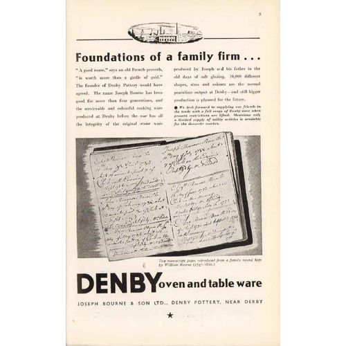 joseph bourne son ltd 1947 denby oven table ware pottery vintage ad
