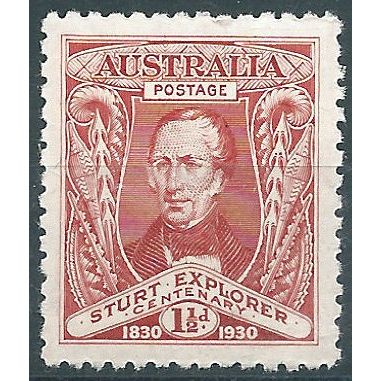 Australia 1930 SG117 1 1/2d Scarlet "River Murray" Mounted Mint .. ..