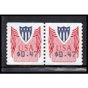 CVP32 47c Shield Very Fine MNH Pair PA5018