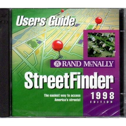 Rand McNally StreetFinder 1998 (2CDs) for Windows - NEW Sealed Jewel Case